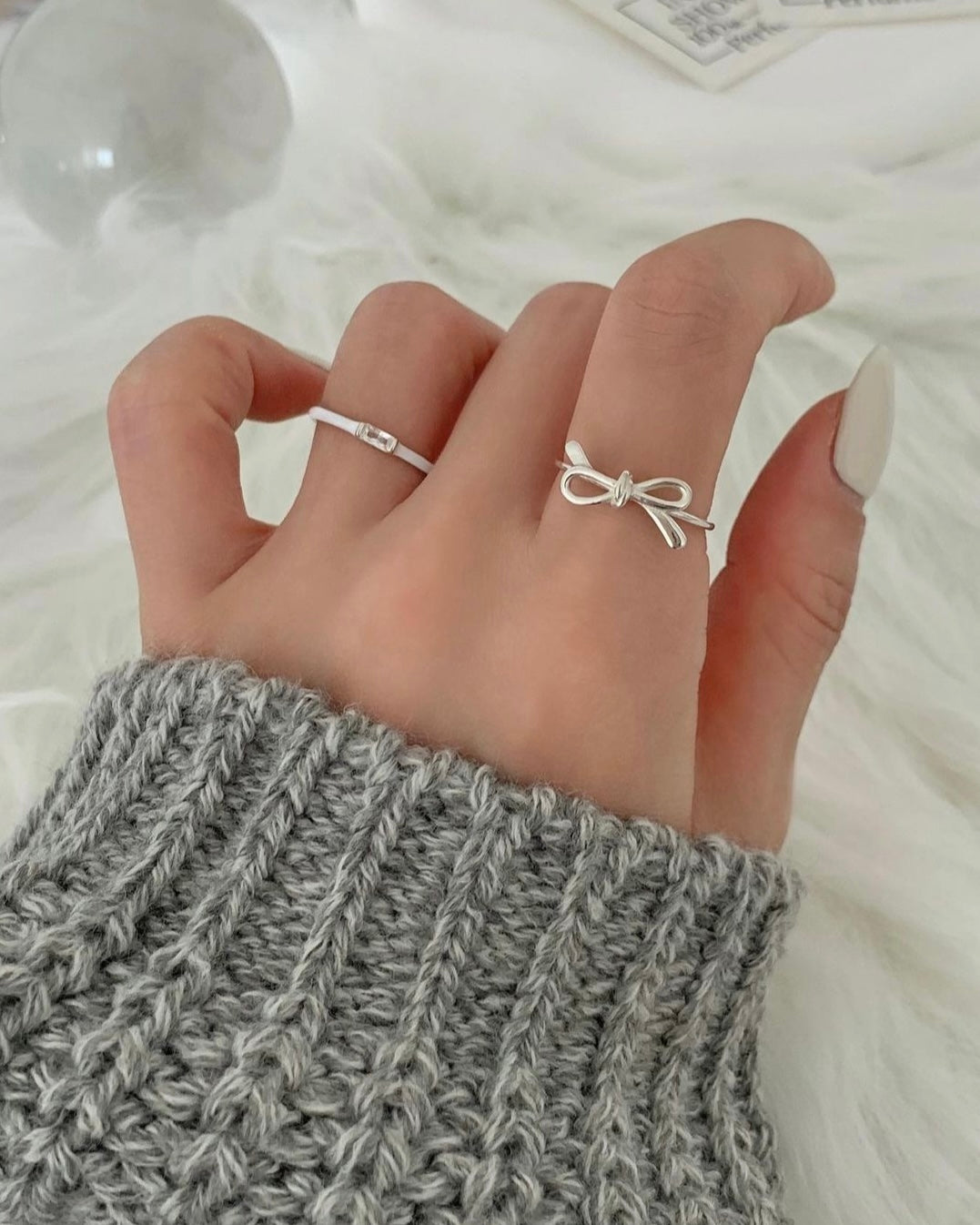 Ribbon Silver Ring