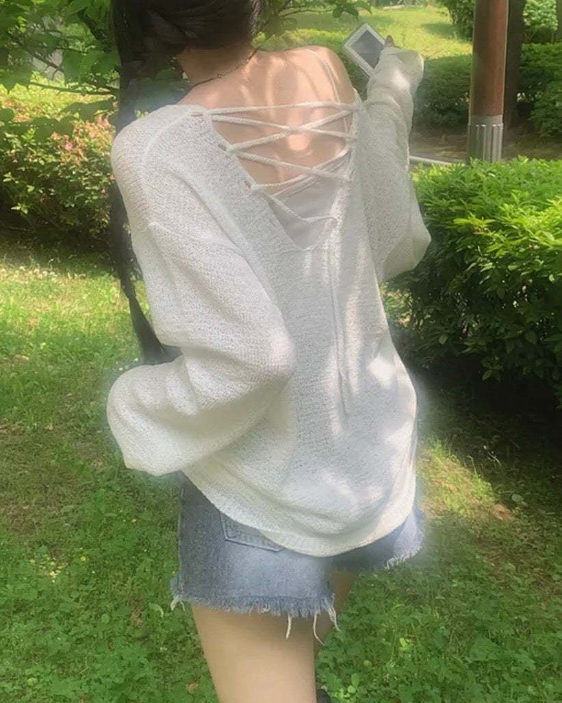 Loose-Fit Strap Knit