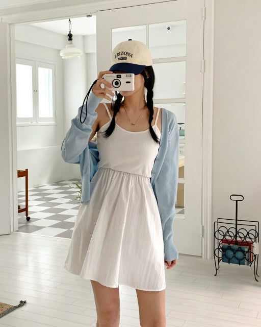 Banding Flare Mini Dress
