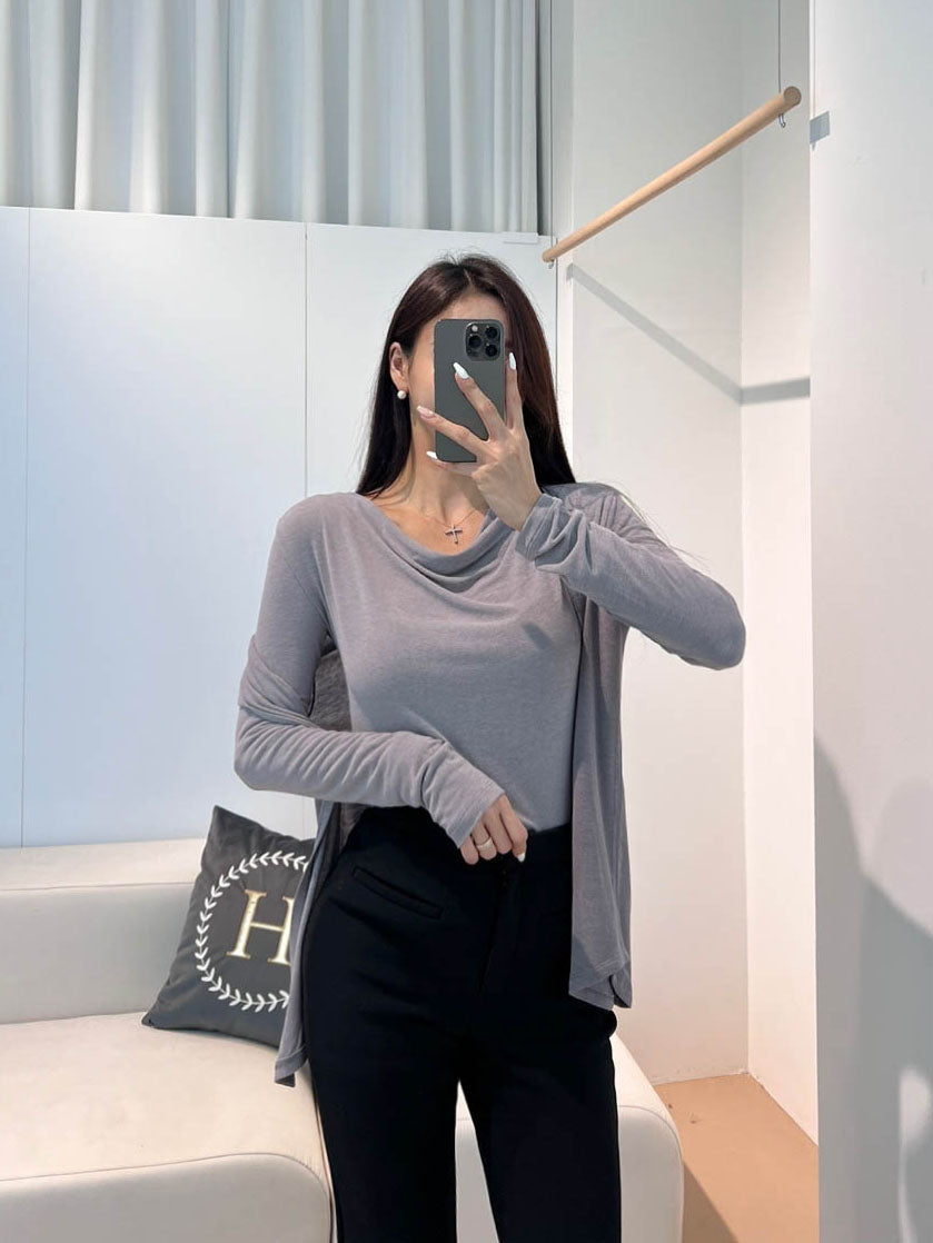 Drape Wool Cardigan Set