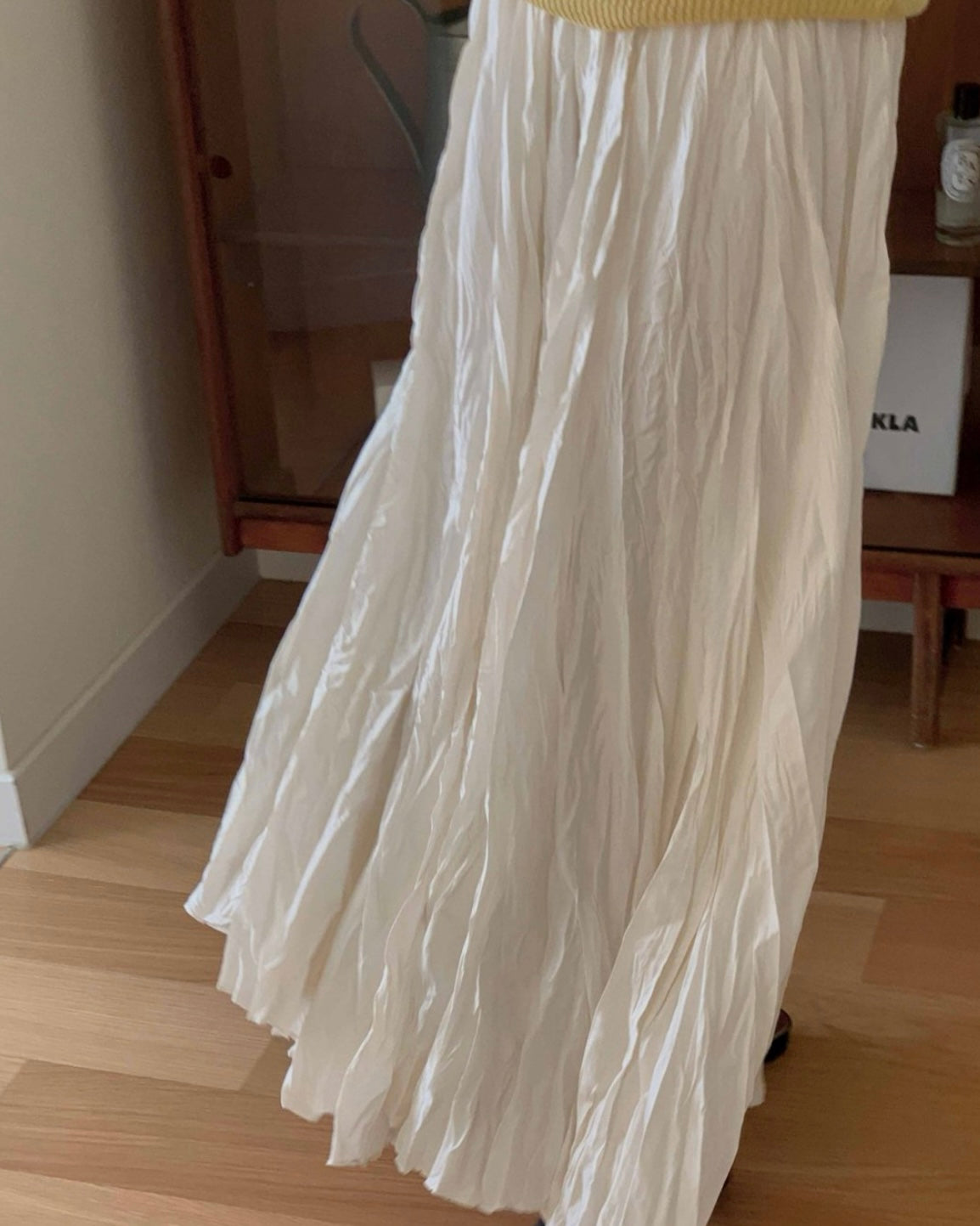 Shy Pleats Maxi Skirt
