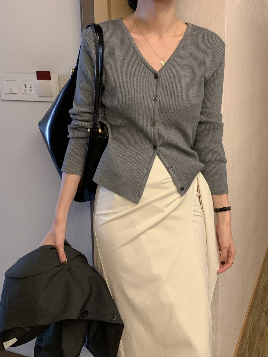 Matcha Ribbed Cardigan