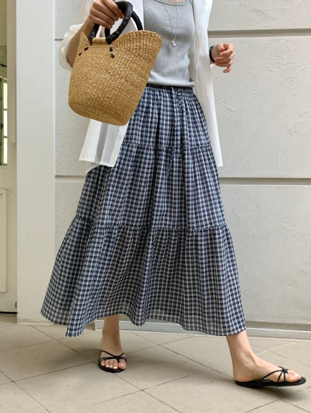 Check Cancan Skirt