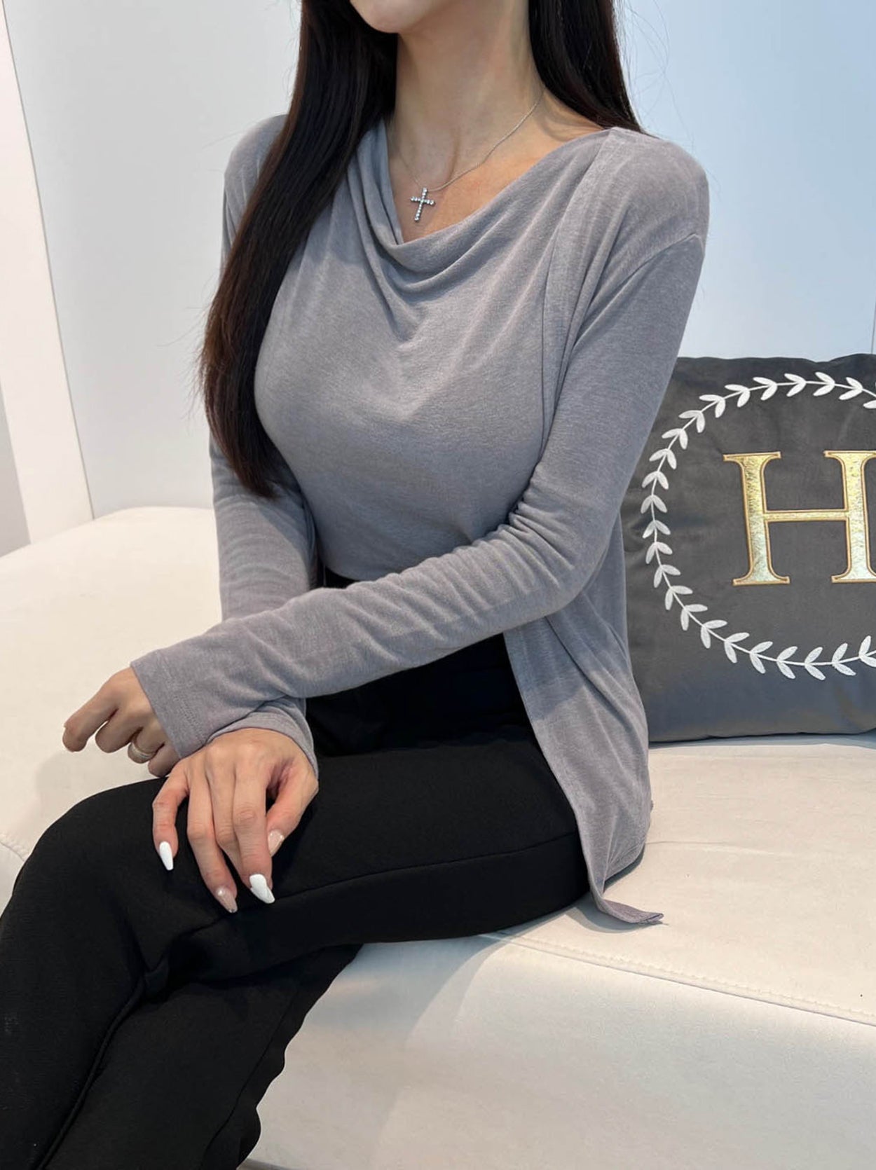 Drape Wool Cardigan Set