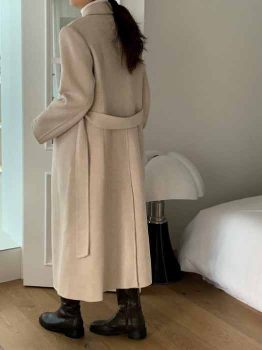 Vin Handmade 90% Wool Coat with Padded Vest