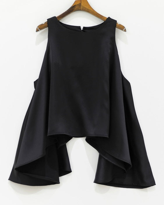 Flared Sleeveless Blouse