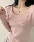 Alina Square-Neck Knit Top