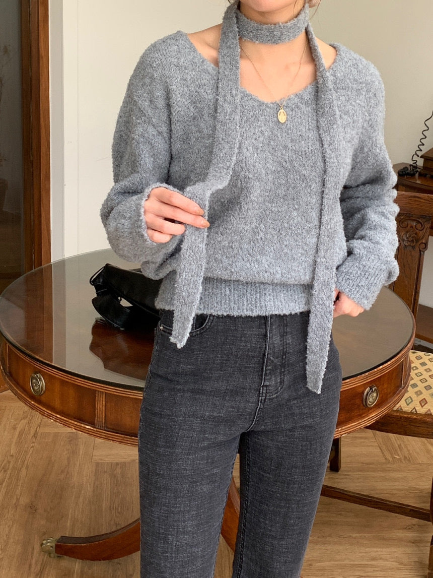 Boucle Tie Knit Set