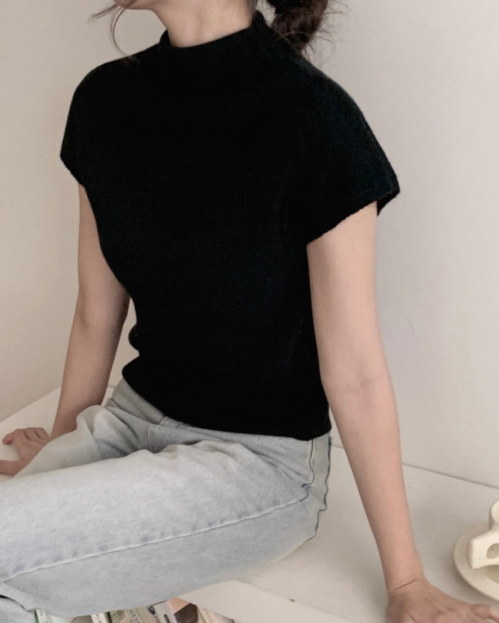 Cashmere Wool Half-Neck Knit