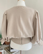 Puff Back-Zip Pullover