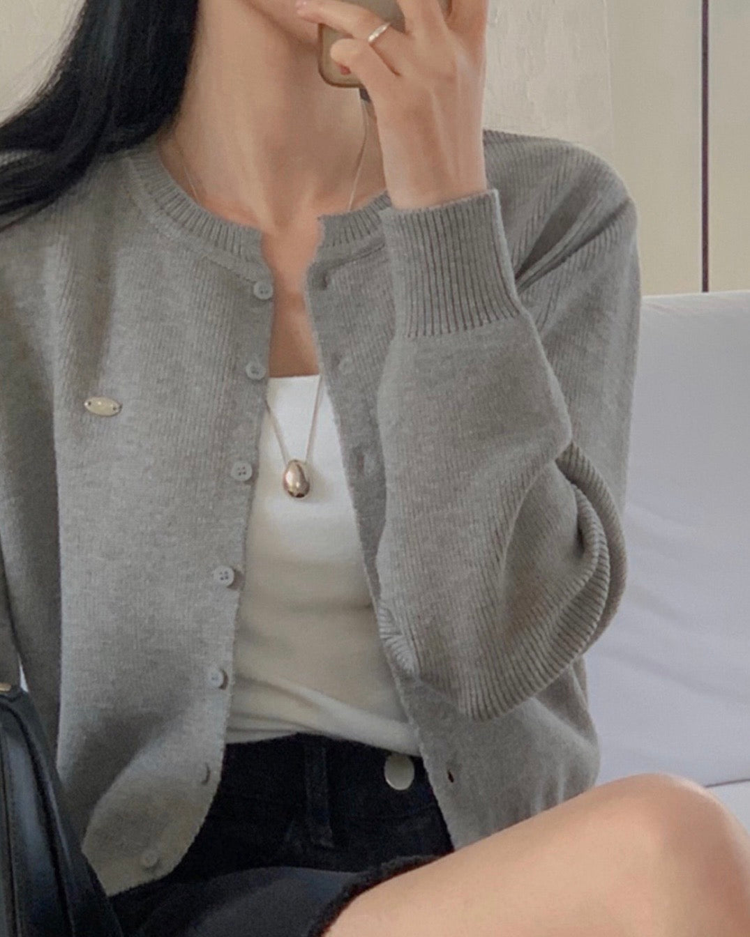 Daily Metal Charm Cardigan