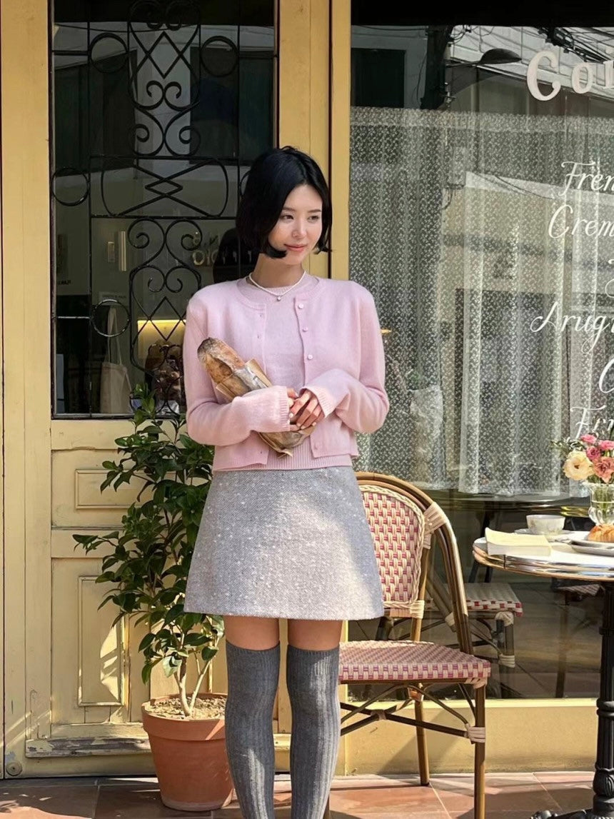 100% Wool Pink Cardigan