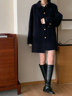 Premium Clair Wool Coat with Inner Padded Vest
