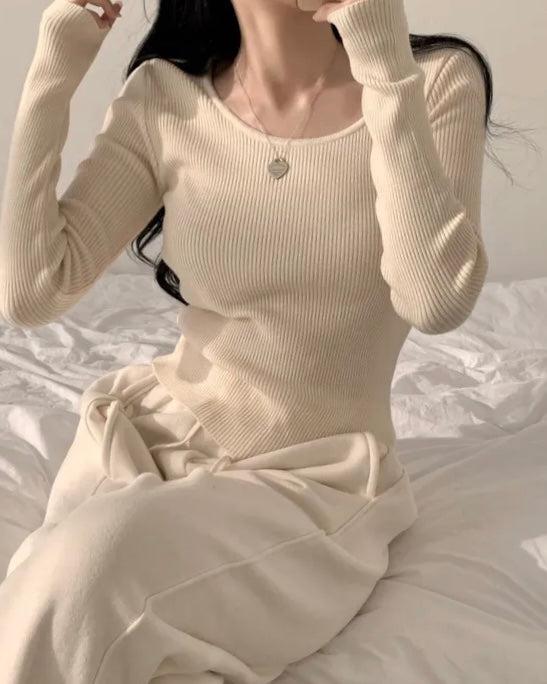 Alina Square-Neck Knit Top