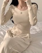 Alina Square-Neck Knit Top