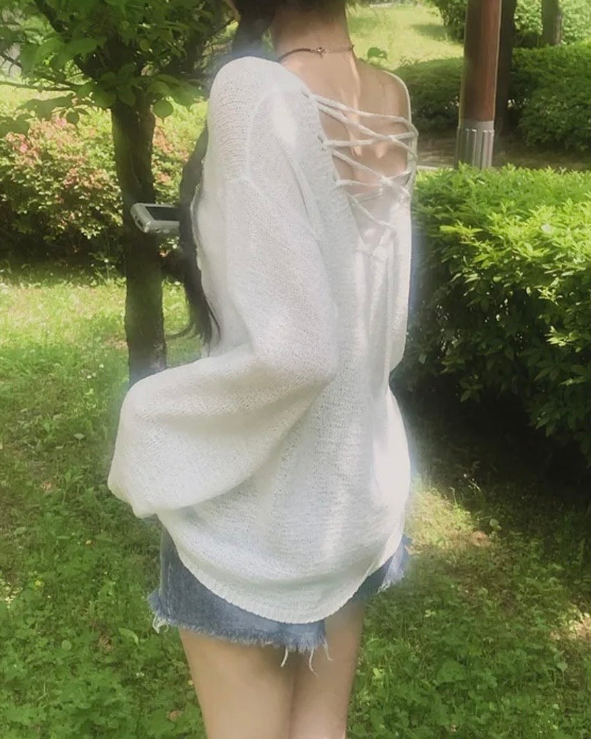 Loose-Fit Strap Knit