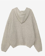 Hoodie Cable Knit Zip-Up