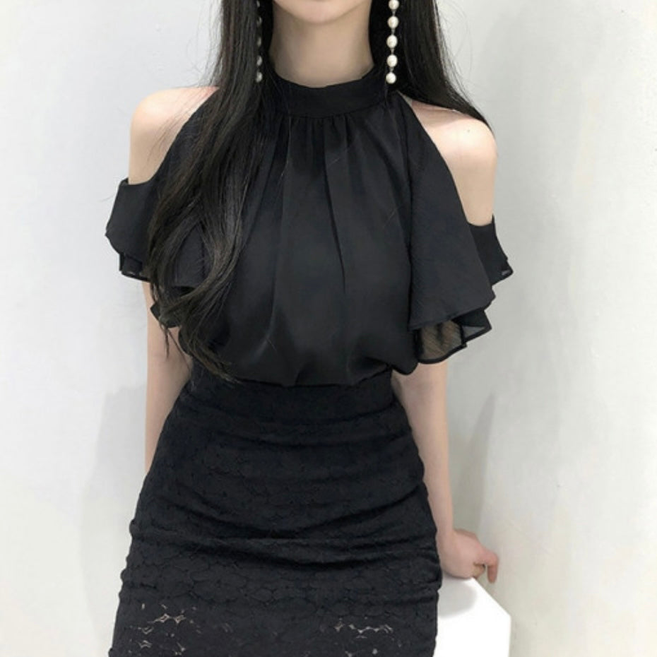 Frill Off-Shoulder Blouse