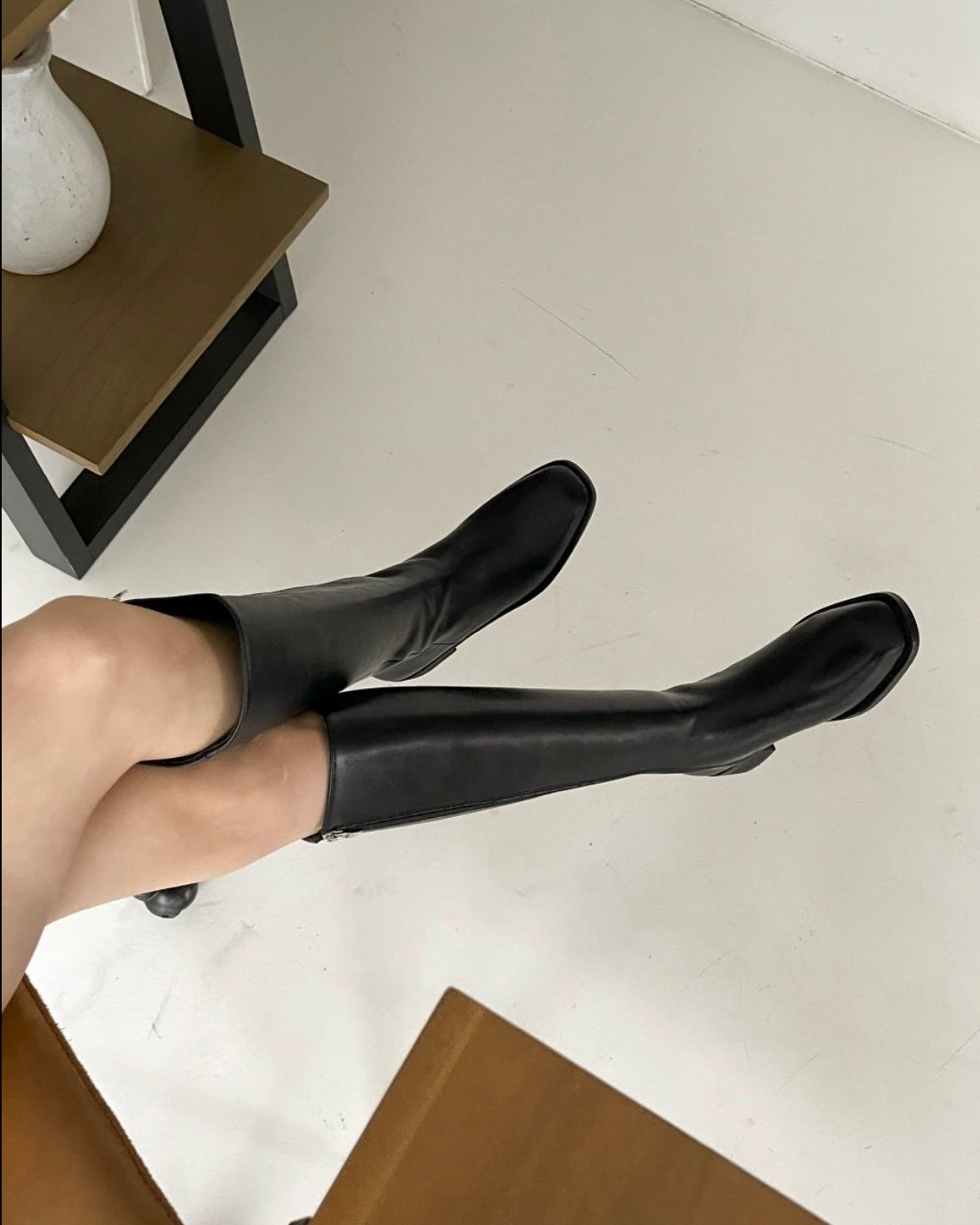 Premium Square Long Boots