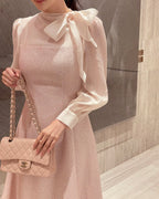 [ Pre-order ] Amelie Pearl Tweed Dress