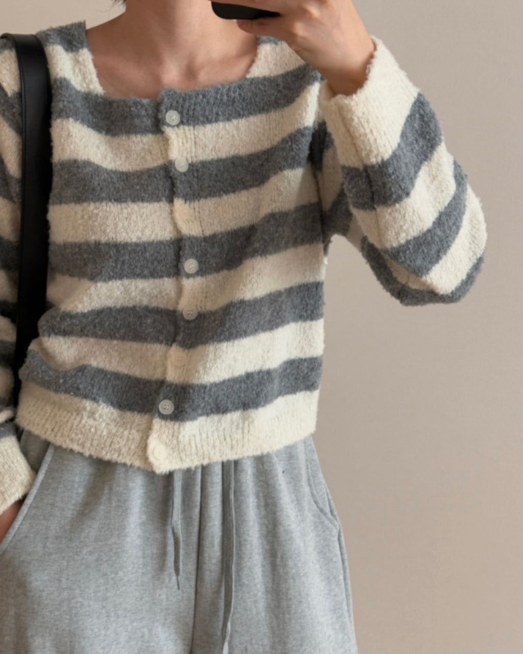 Boucle Striped Cardigan