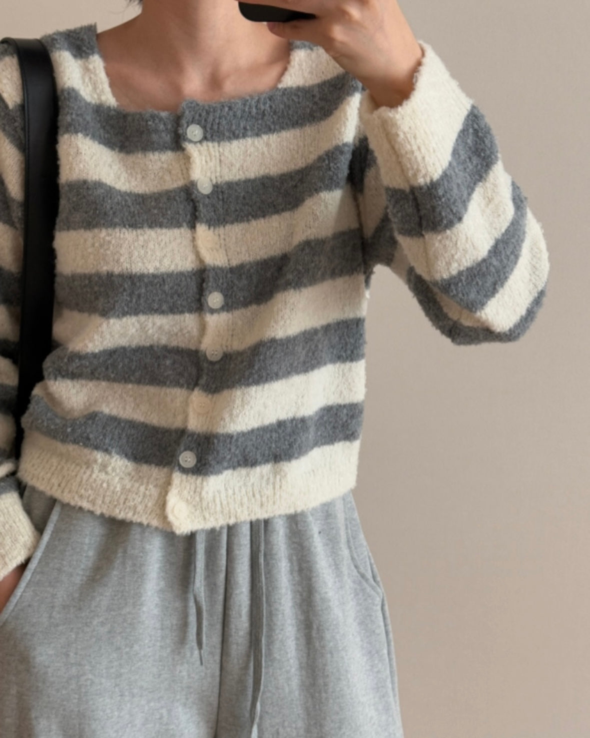 Boucle Striped Cardigan