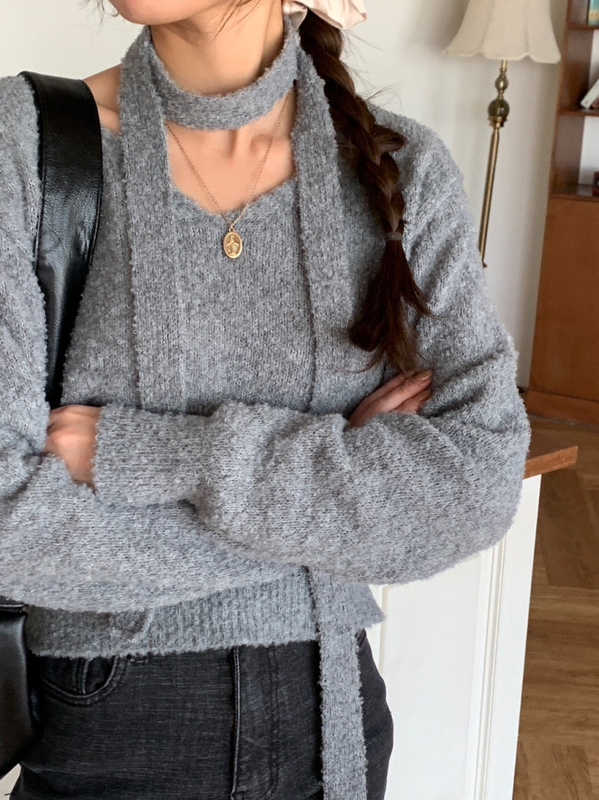 Boucle Tie Knit Set