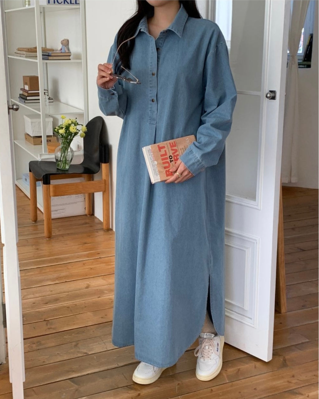 Denim Overfit Maxi Dress