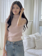 [ Pre-order ] Ribbed Cap-Sleeve Knit