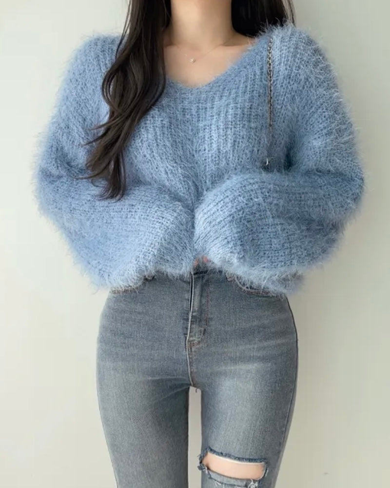 Eva V-Neck Knit Top