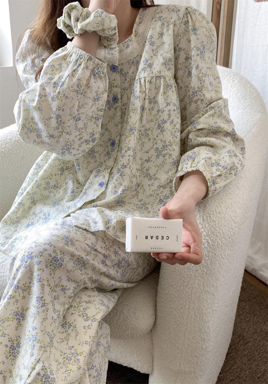 Lavender Cotton Pajamas & Hairband Set