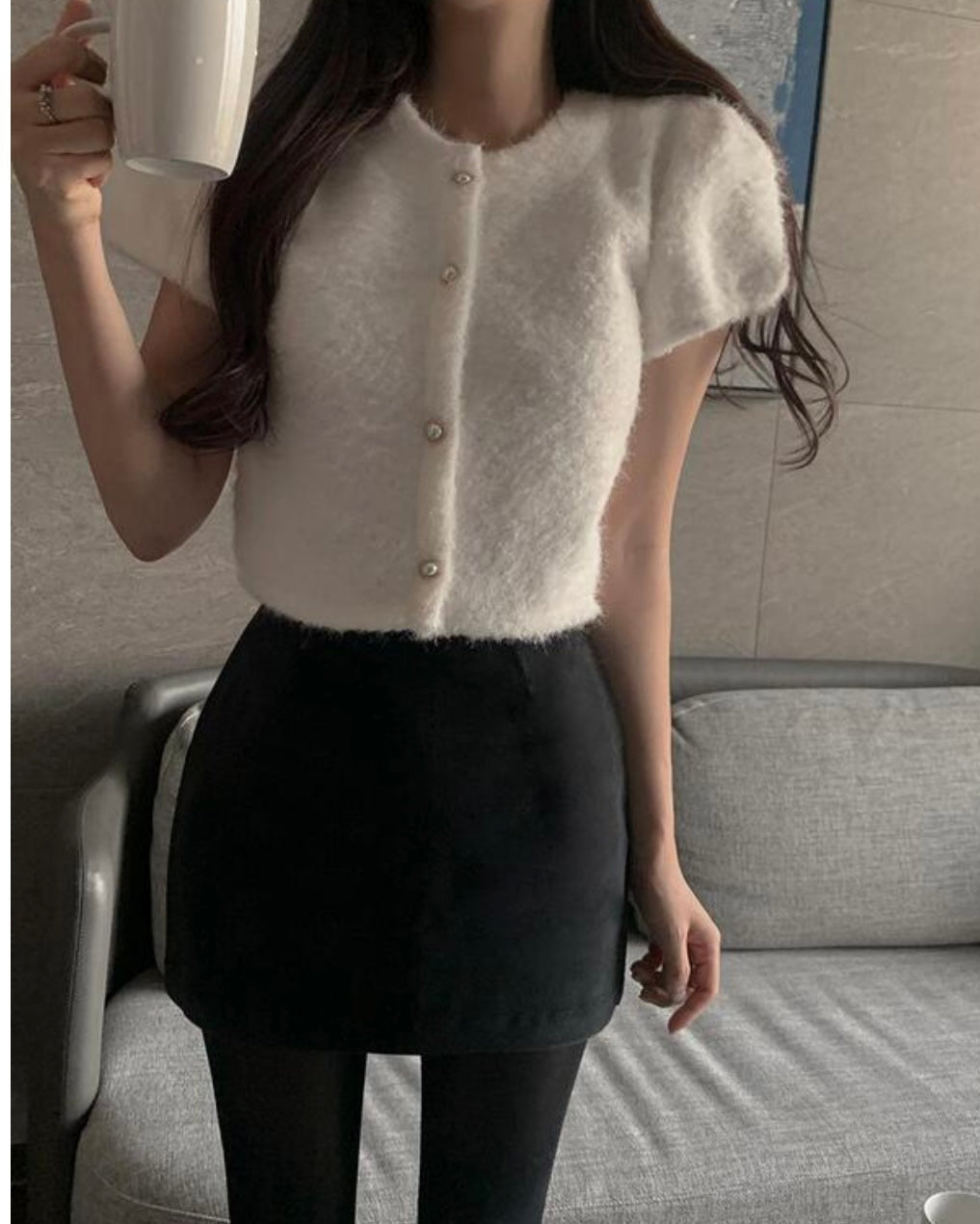 Snow Fur Blouse