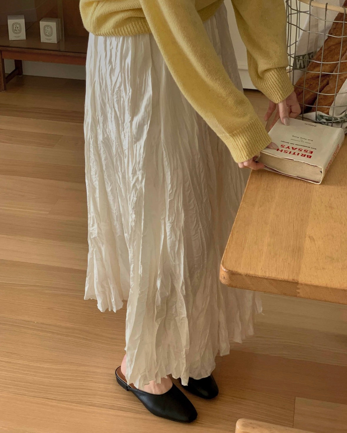 Shy Pleats Maxi Skirt