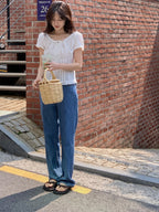 [ S,M ] Summer Straight Jeans