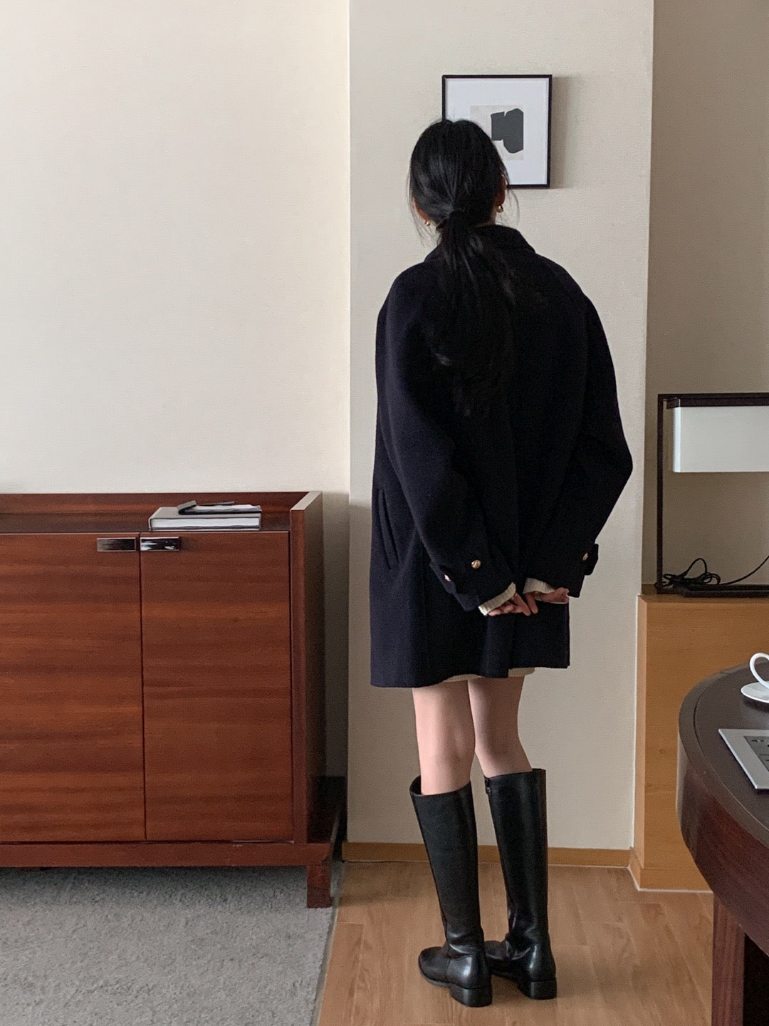 Premium Clair Wool Coat with Inner Padded Vest