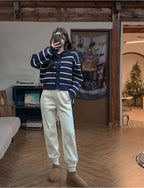 Striped Collor Cardigan