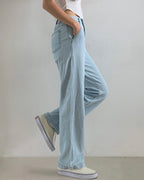 [S,M,L] Lightweight Banding Denim (Light-Wash)