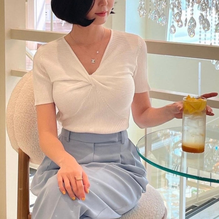 Twist Short Sleeves Knit