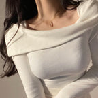 Unbalanced Shoulder Long Sleeve