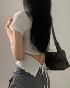 [ Sale Excluded ] Yoru Back Ribobn Top