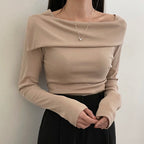 Unbalanced Shoulder Long Sleeve