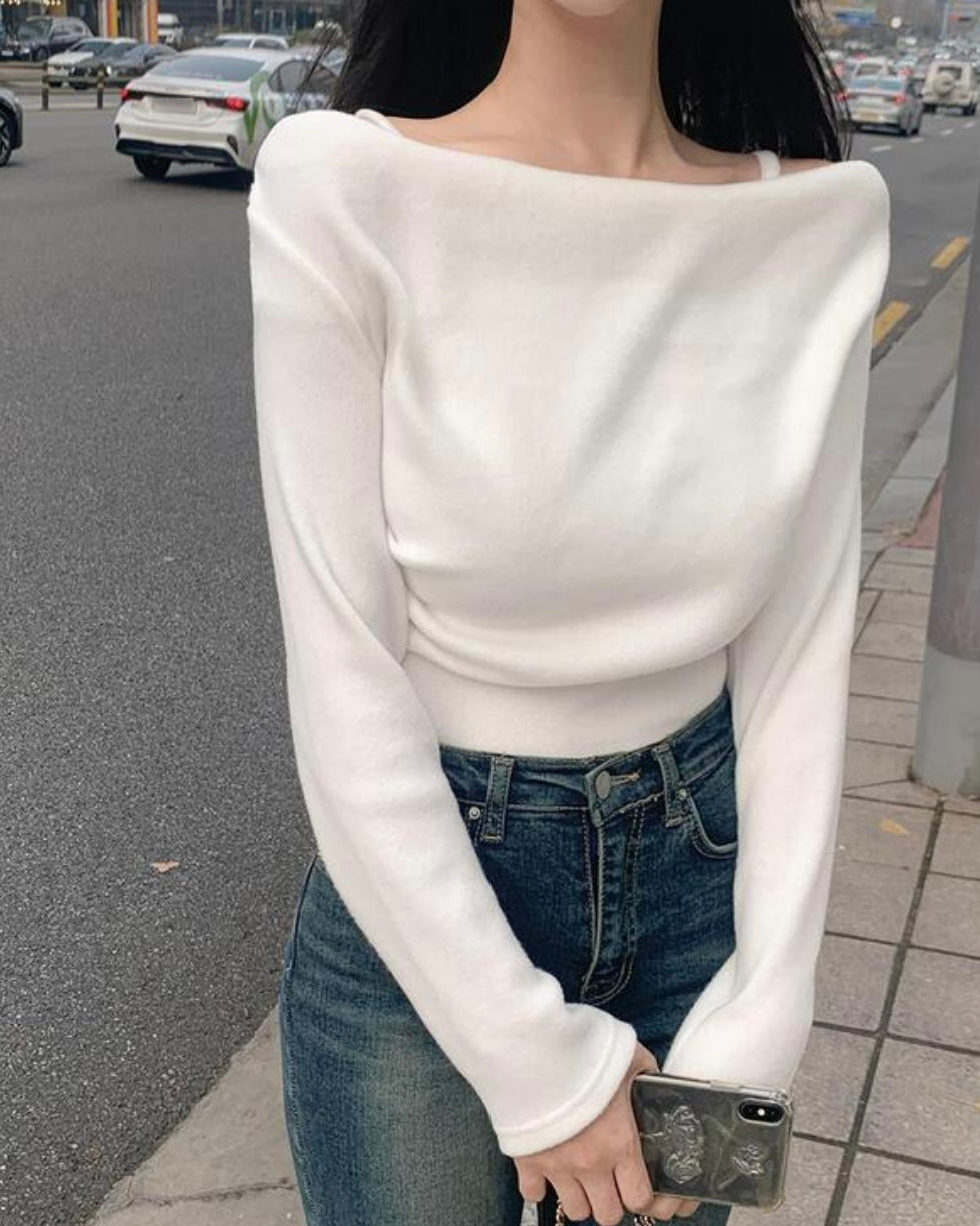 Stay-On Off-Shoulder Knit