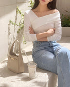 Isla Unbalanced Ribbed Knit