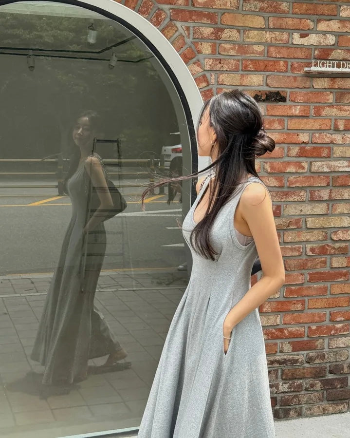 [ Sale Excluded ] Mui Pintuck Sleeveless Dress