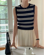 Striped Knit Sleeveless