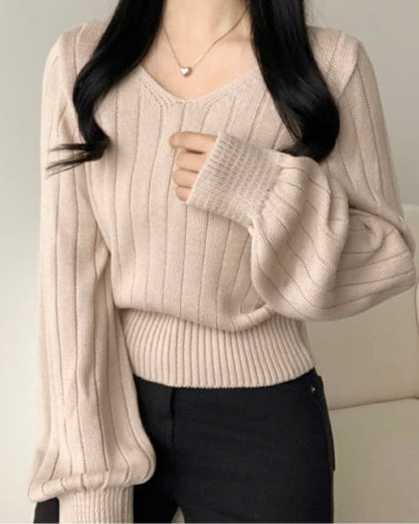 Balloon Sleeves Knit