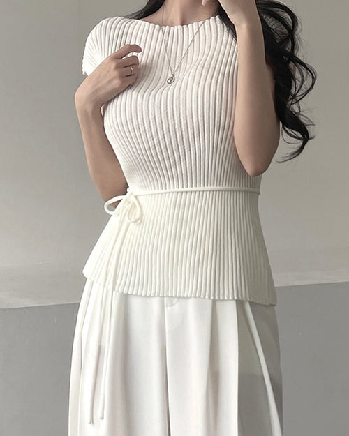 Cool Ribbed Strap Knit