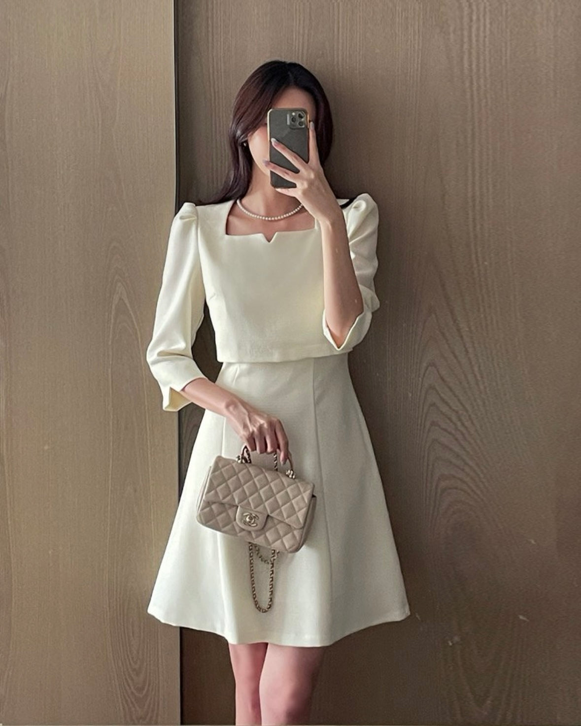 [ Pre-order ] Glen Tweed Dress - Mini / Long