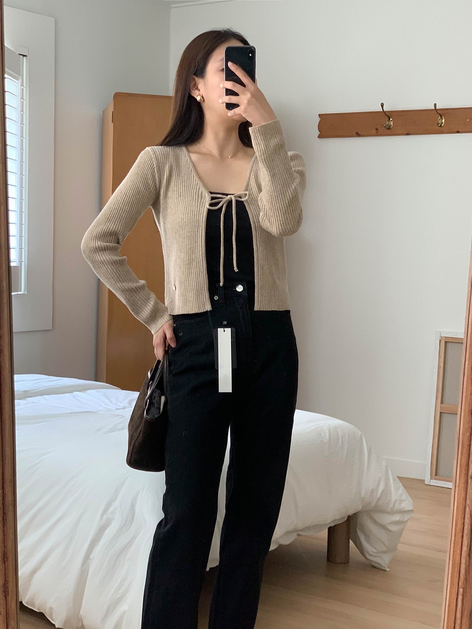 Cashmere Wool Ribbon Cardigan