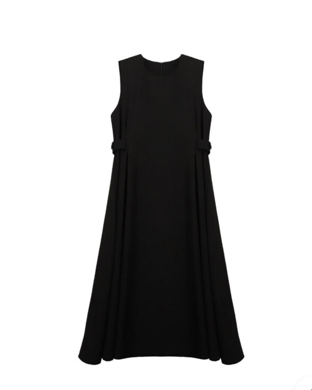 Side Button Sleeveless Long Dress